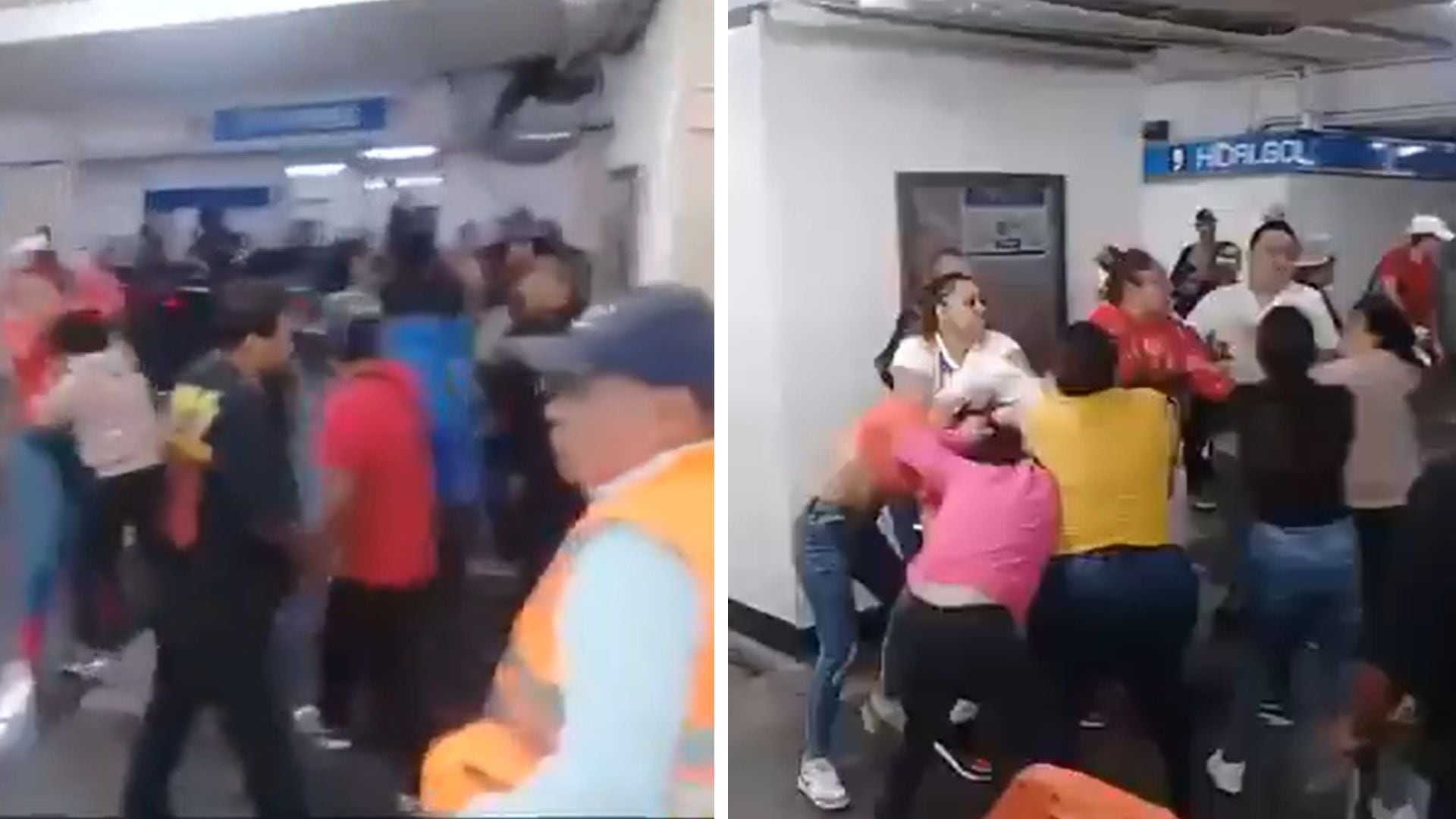 Captan pelea de vendedores ambulantes de la Línea 2 del Metro CDMX (X/ @i_alaniis)