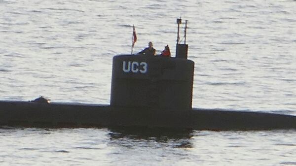 Madsen y Wall a bordo del UC3 Nautilus durante la entrevista (AFP)