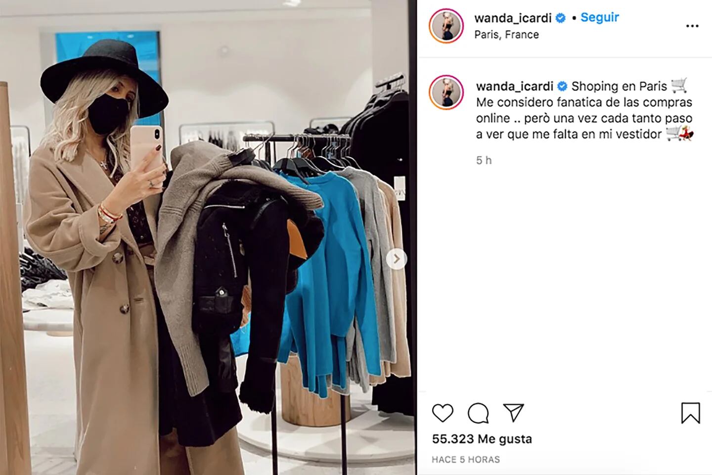 Wanda Nara torna a Parigi: è una business woman con maxi cappotto e borsa  griffata