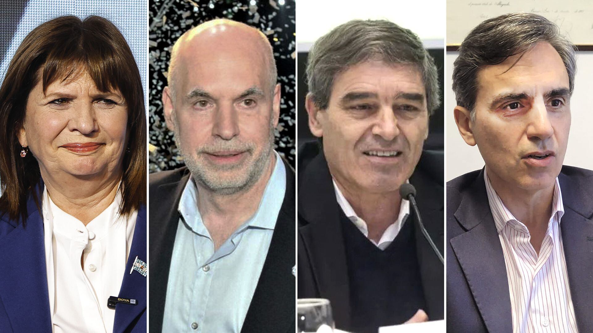 Patricia Bullrich, Horacio Rodríguez Larreta, Fernán Quirós y Enrique Rodríguez Chiantore