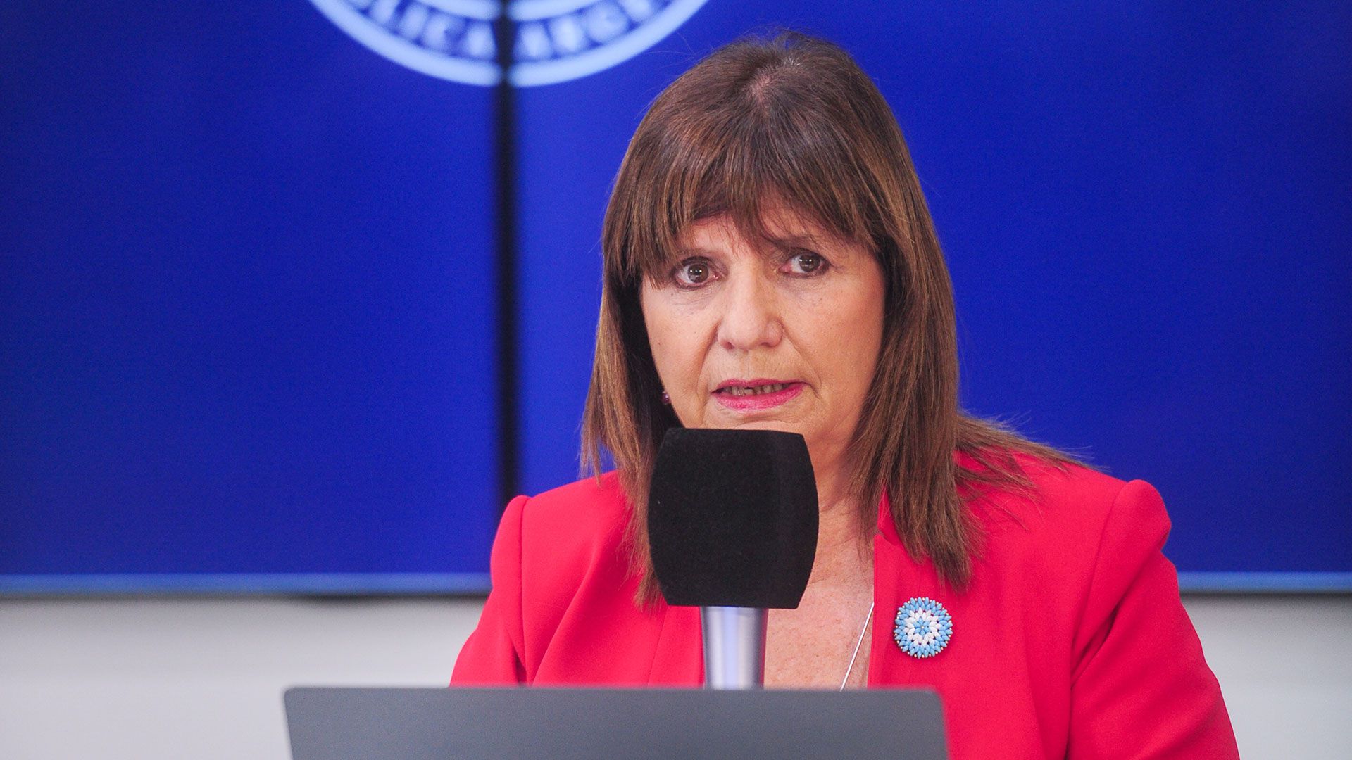 Patricia Bullrich presentando los resultados del Plan Bandera Rosario portada