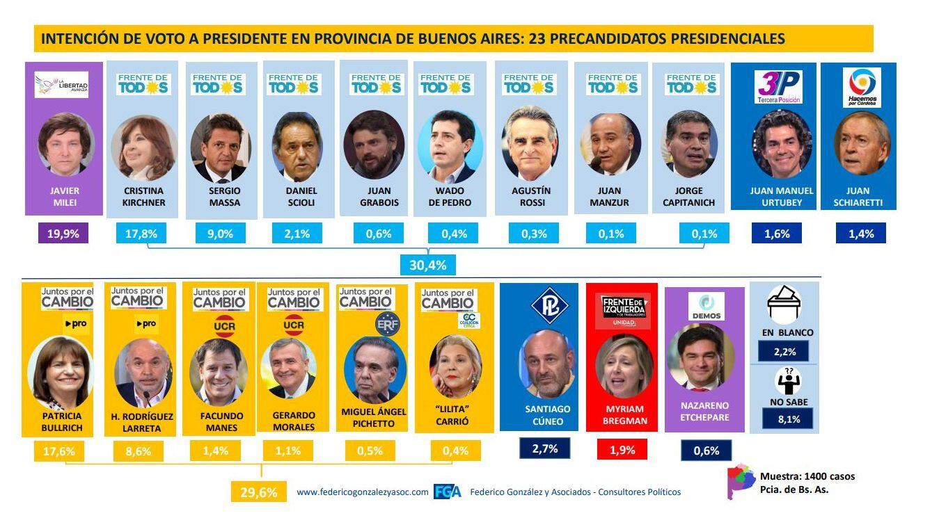 Encuesta Provincia de Buenos Aires Javier Milei