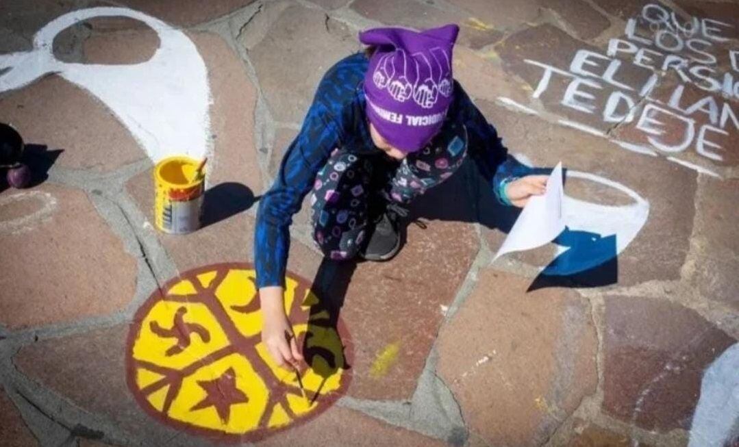 Pintadas mapuches en Bariloche