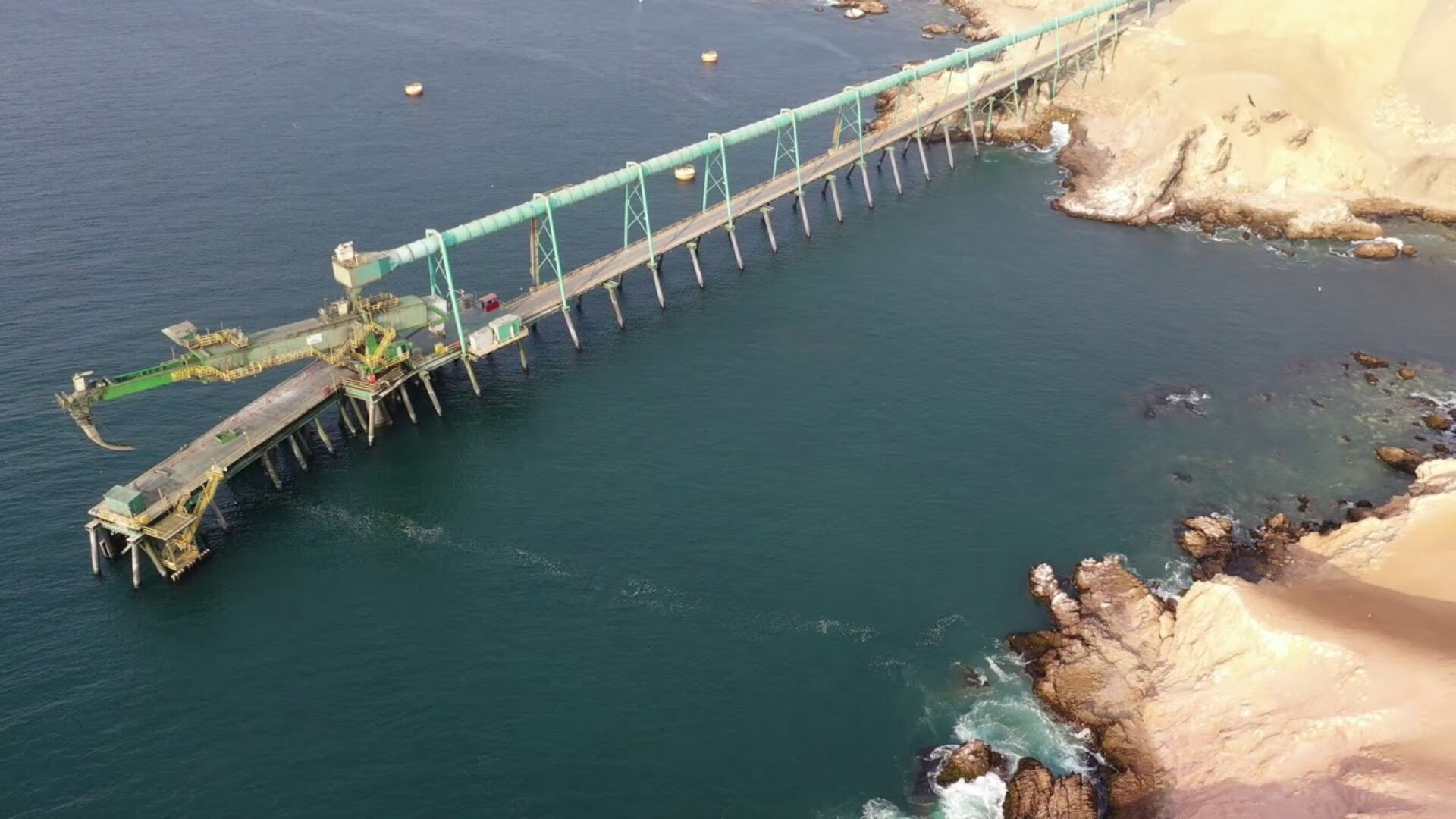 Estructura encargada de transportar cobre y otros metales en el sur del país.