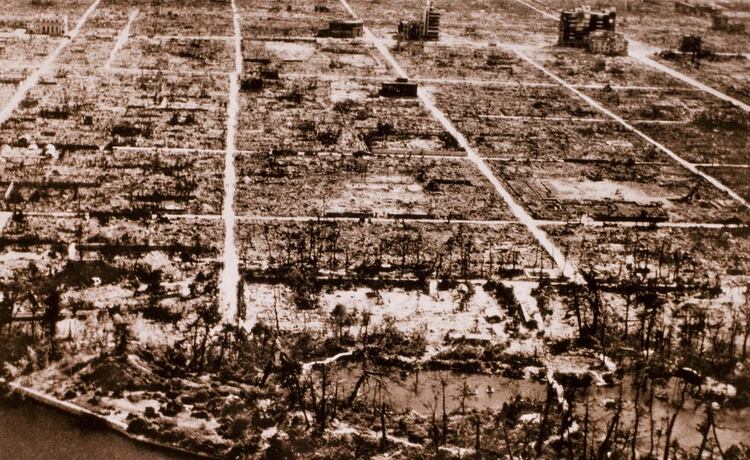 Vista aérea de las ruinas de Hiroshima