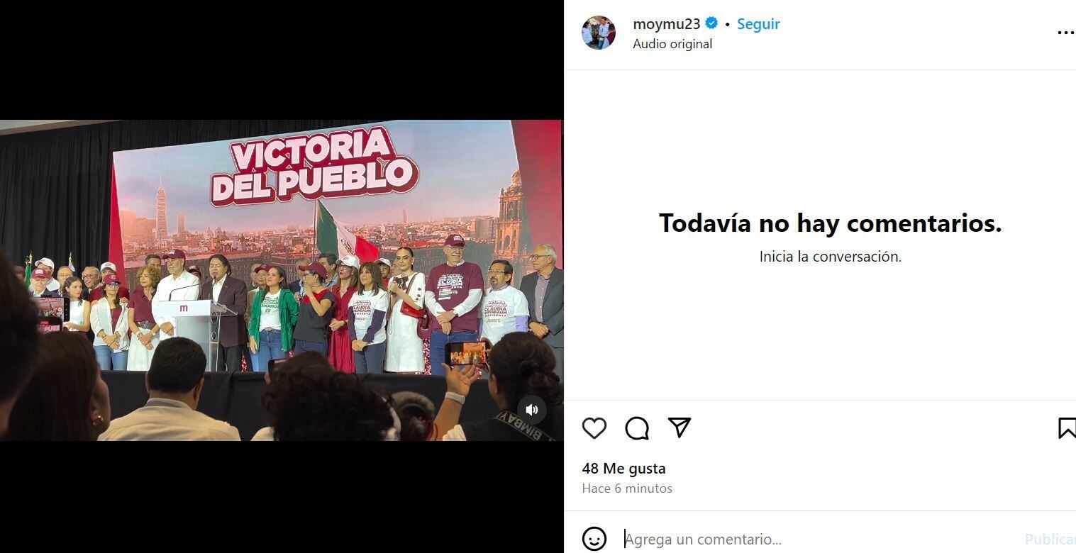 Moisés Muñoz presume triunfo de Claudia Sheinbaum