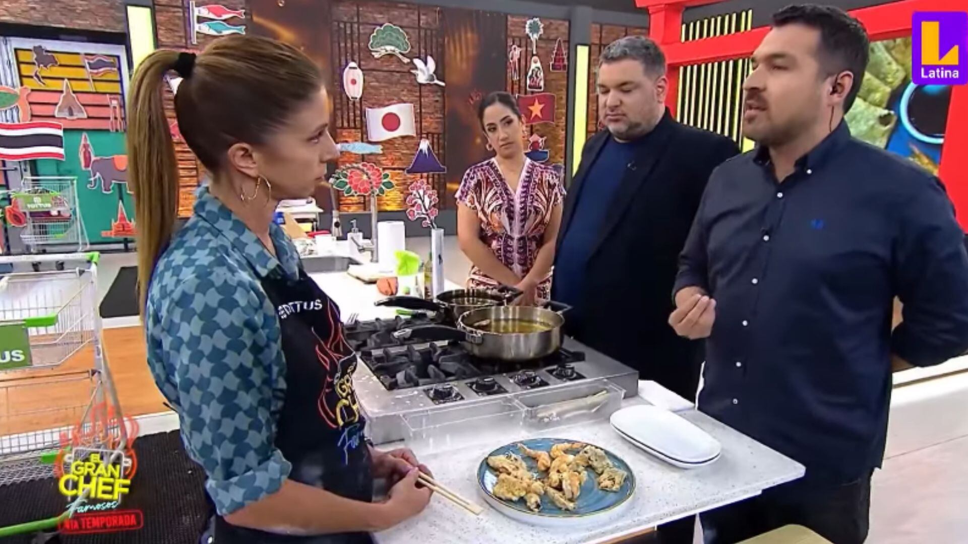 Giacomo Bocchio reta nuevamente a Fiorella Cayo en El Gran Chef Famosos. Latina TV.