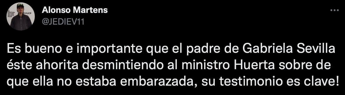 Destacan declaraciones del padre de Gabriela Sevilla. (Twitter)