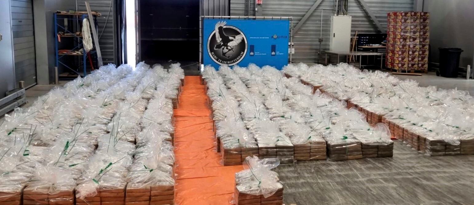 Ocho toneladas de cocaína incautada en Países Bajos (via AP/archivo)
