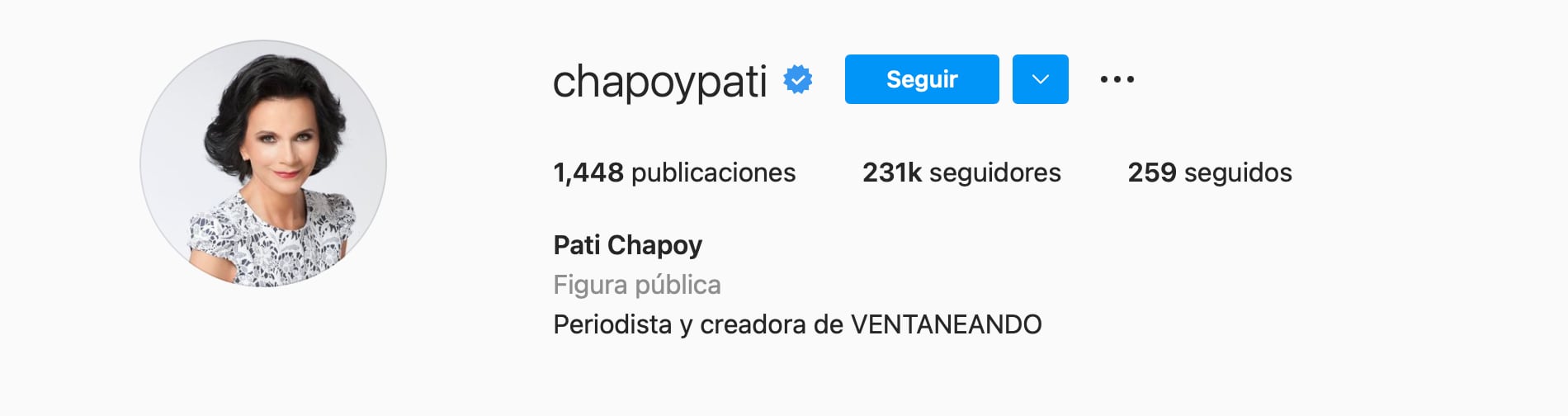 Instagram de Pati Chapoy. (foto: Instagram)