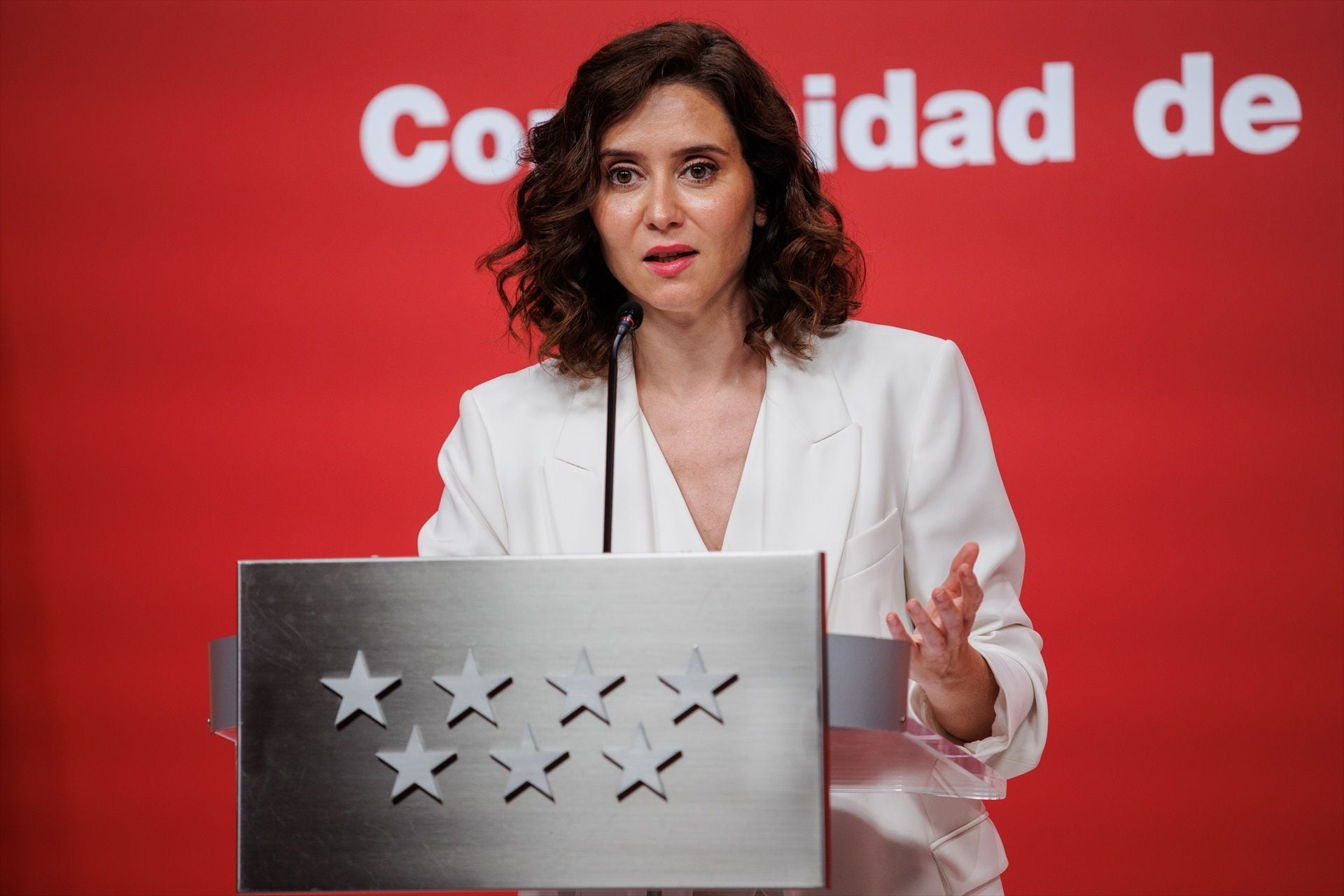 La presidenta de la Comunidad de Madrid, Isabel Díaz Ayuso. (Alejandro Martínez Vélez / Europa Press).