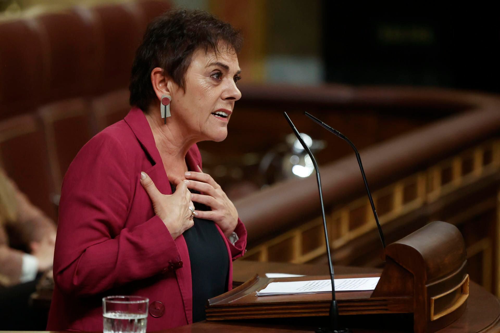 Mertxe Aizpurua en el Congreso de los Diputados. (Juan Carlos Hidalgo/EFE)