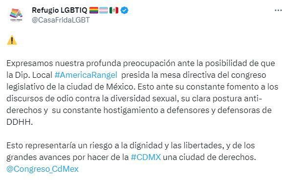 Colectivos LGBT se oponen a nombramiento de América Rangel. | Captura de pantalla