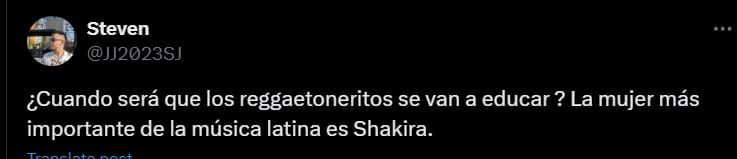 Los fanáticos de la barranquillera reaccionaron al mensaje de Ryan - crédito @JJ2023SJ / X