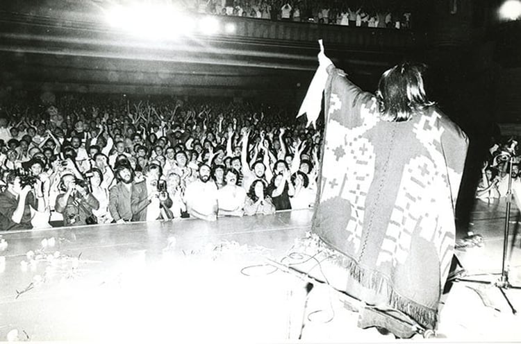 En esos diez días subieron a tocar y cantar con Mercedes Charly García, Raúl Barboza, Rodolfo Mederos, León Gieco, Antonio Tarragó Ros, Ariel Ramírez (Foto: Fabián Matus y Fundación Mercedes Sosa)