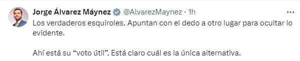 El candidato de Movimiento Ciudadano habló sobre quienes son los "verdaderos esquiroles" . X/@AlvarezMaynez