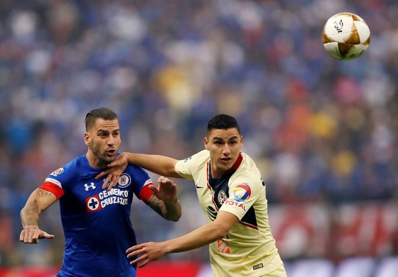  Edgar Méndez durante la final del torneo Apertura 2018 en México que disputaron Cruz Azul y América. Estadio Azteca, Ciudad de México, 16 de diciembre de 2018.
REUTERS/Henry Romero