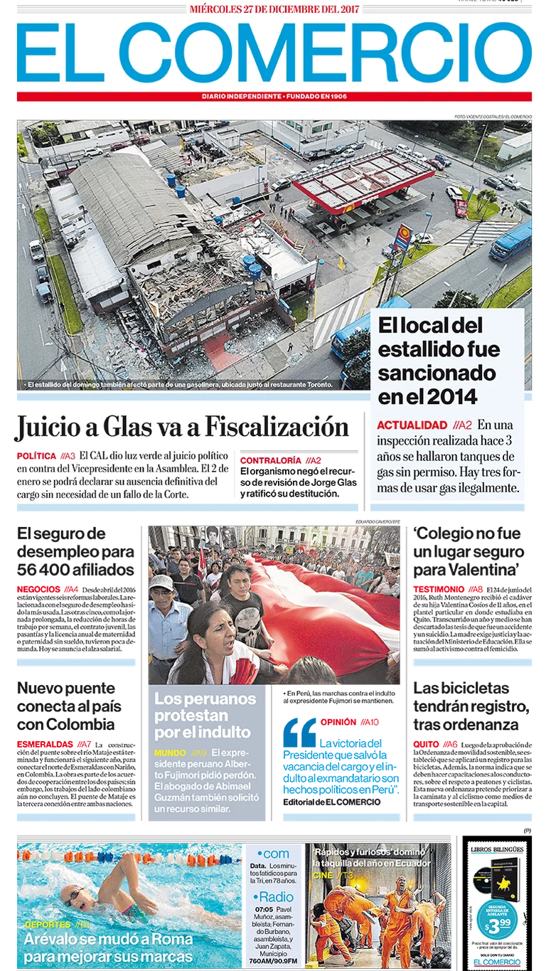 El Comercio Ecuador Miércoles 27 De Diciembre De 2017 Infobae