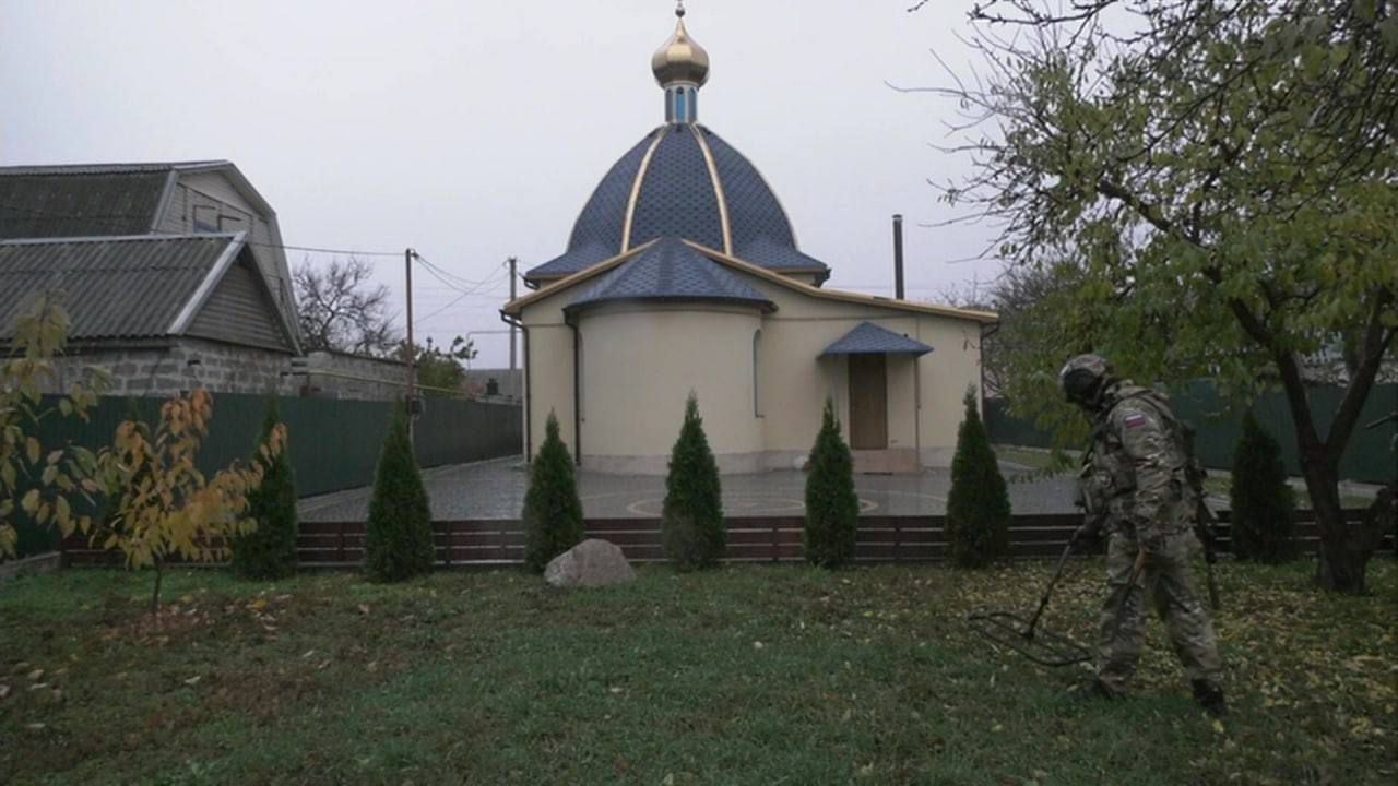 Procedimientos de búsqueda en las inmediaciones de la iglesia de Berdiansk