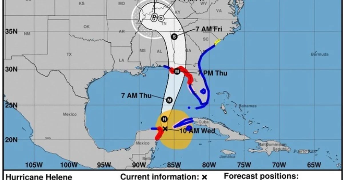 Helen diventa un uragano e si prevede che sarà un uragano di categoria 3 o superiore prima che raggiunga la Florida
