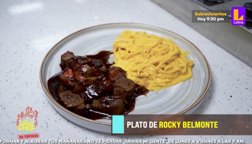 Así se ve el plato de Rocky Belmonte.