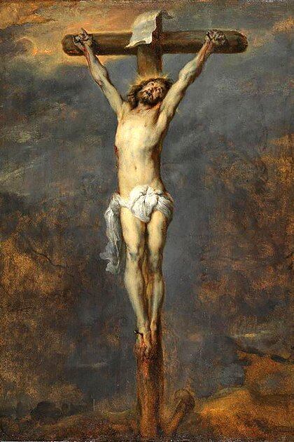 Cristo en la Cruz, de Anton Van Dyck, pintada en 1627, que está en Koninklijk Museum voor Schone Kunsten de Amberes.