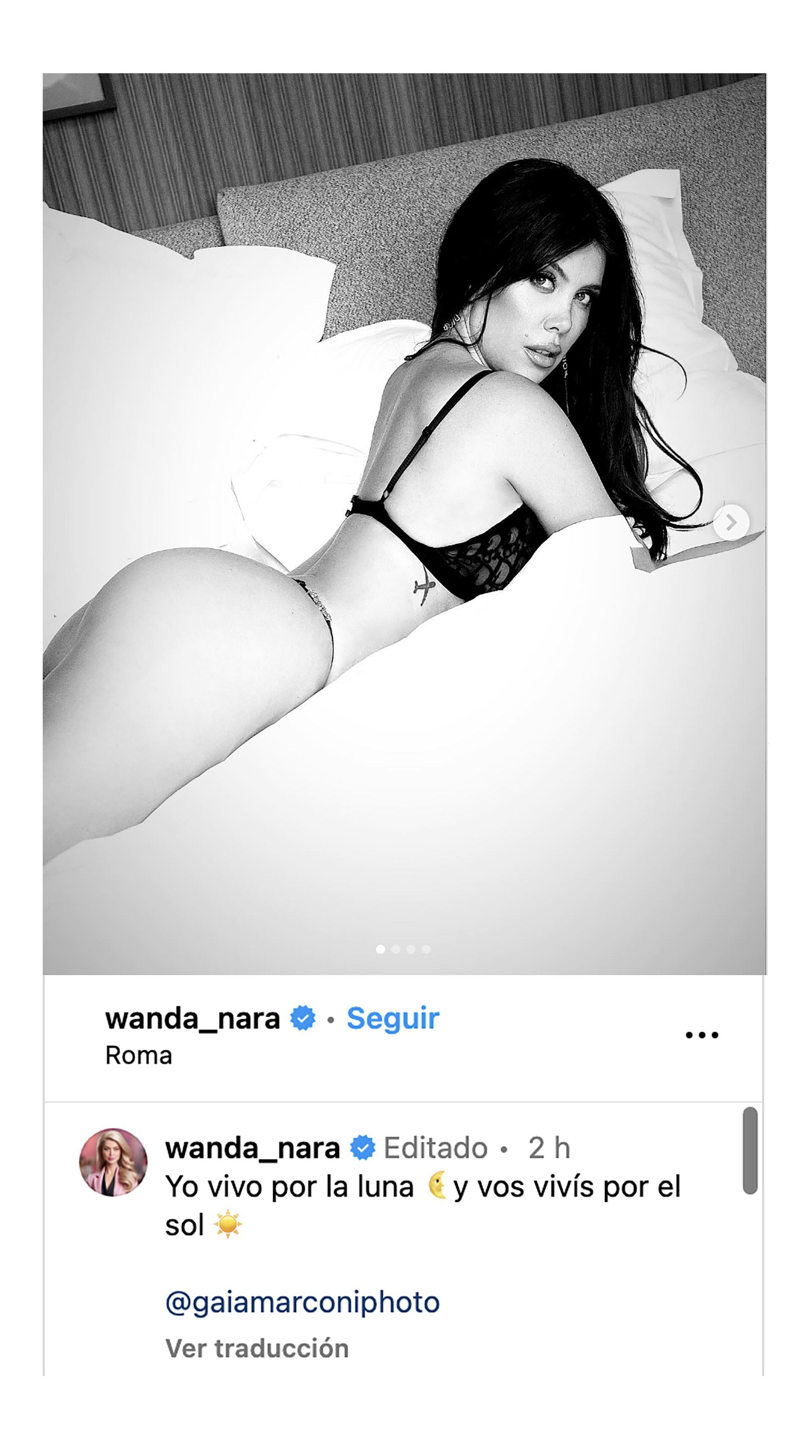 El posteo de Wanda Nara en Instagram que likeó L-Gante