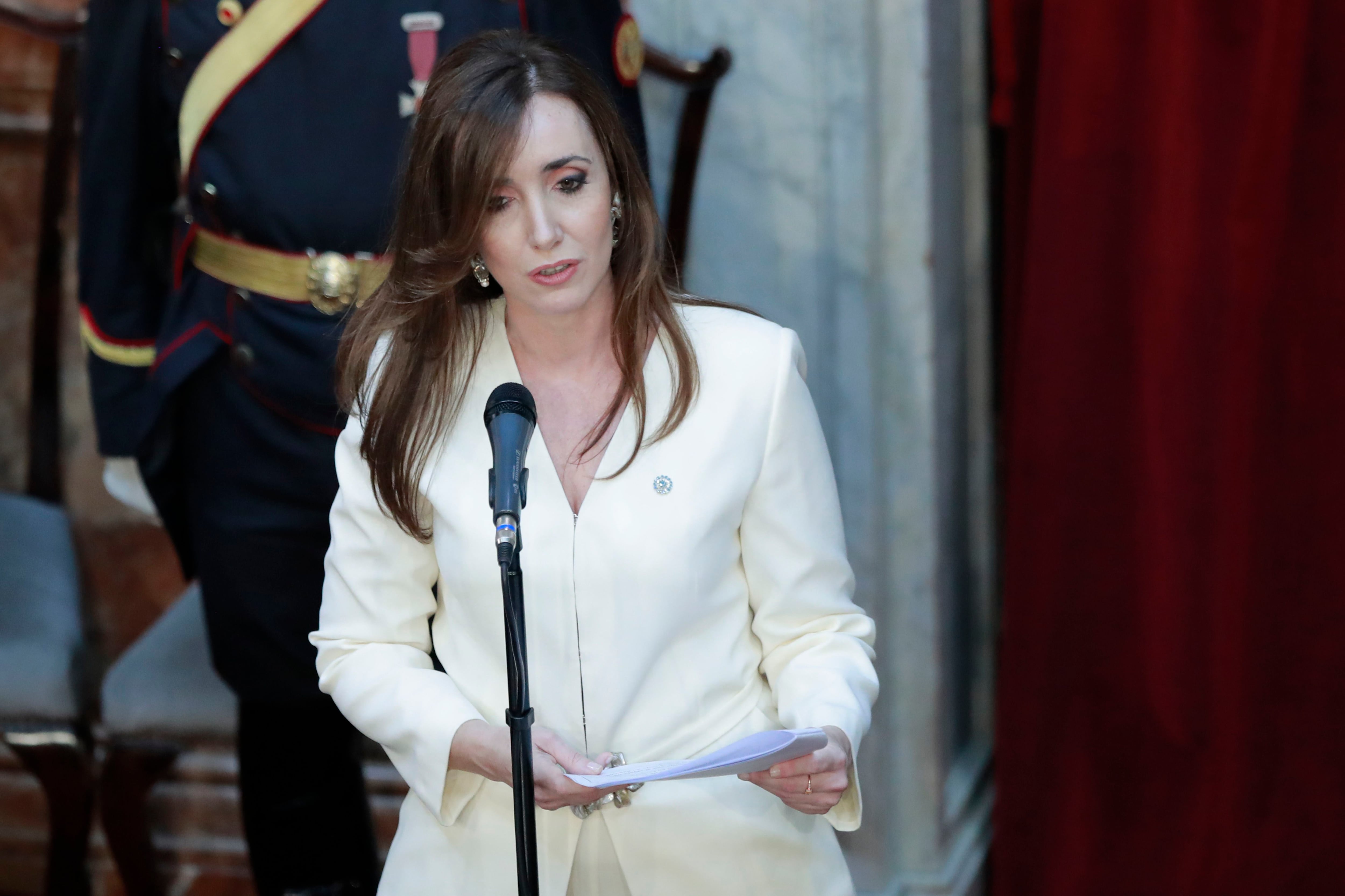 La vicepresidenta y titular del Senado, Victoria Villarruel (EFE)
