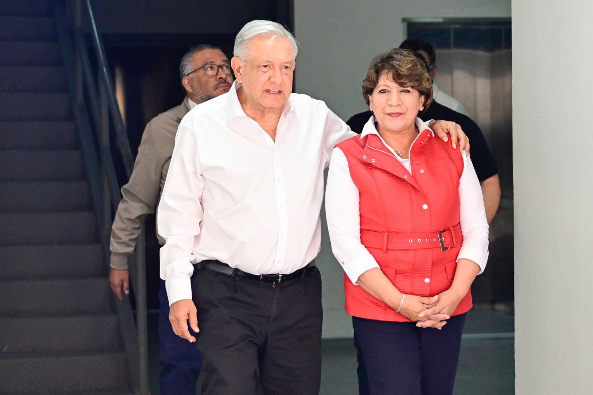 AMLO visita a Delfina Gómez para supervisar avances del IMSS-Bienestar en Edomex