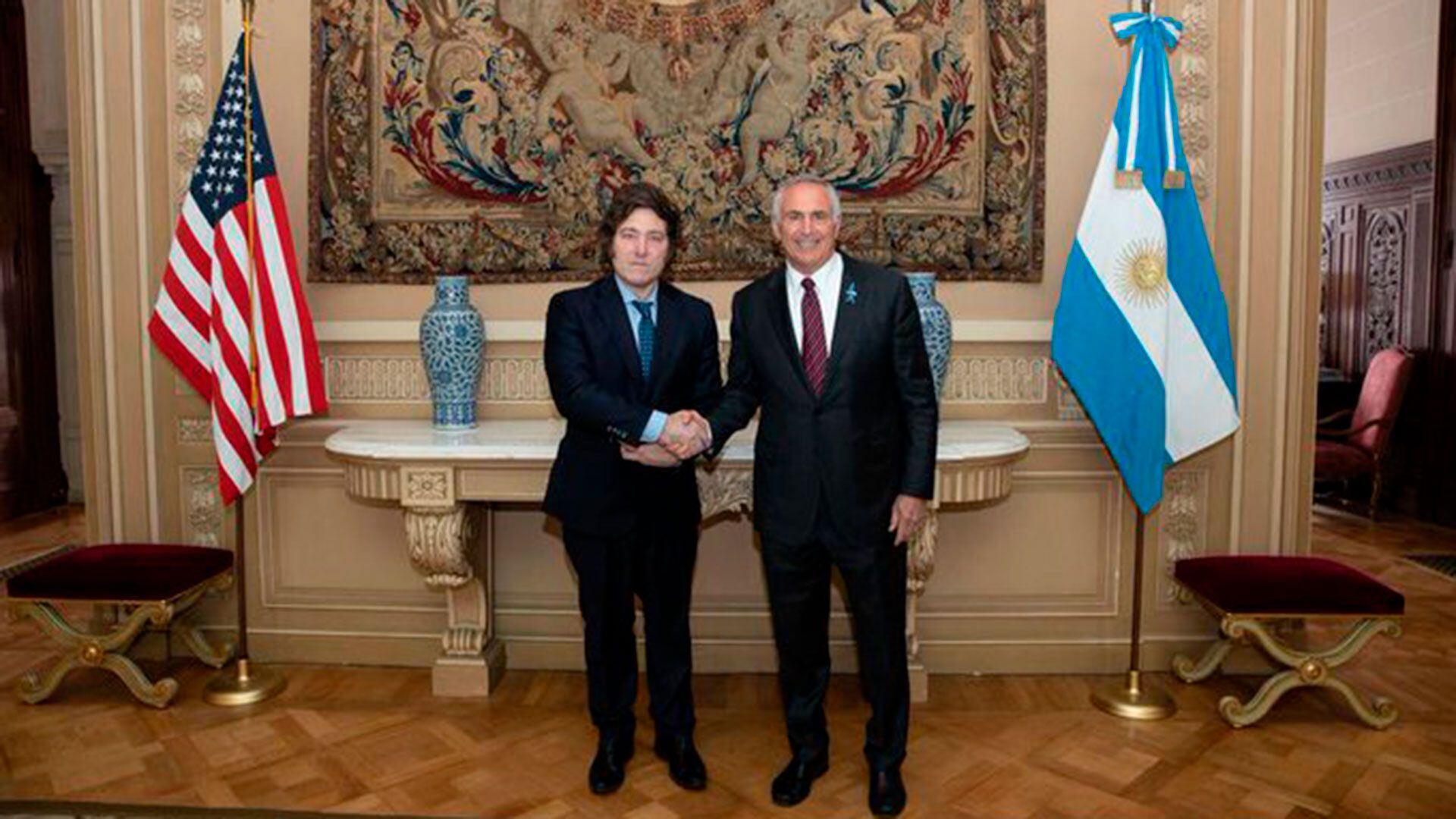 Embajador Marc Stanley con Javier Milei