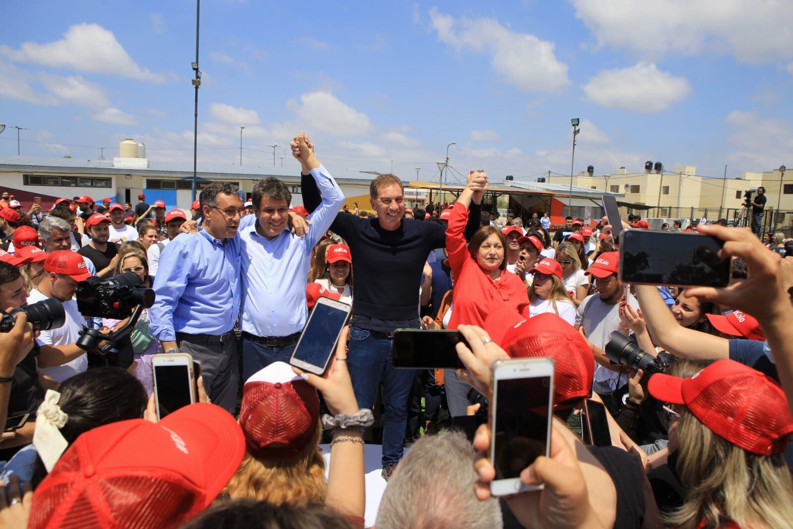 Diego Santilli, Facundo Manes y Graciela Ocaña presidieron un acto en Lanús