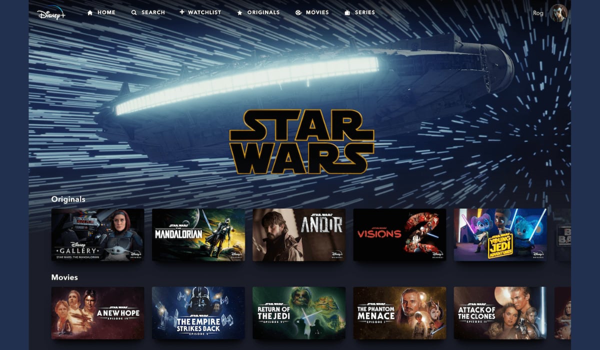 Toda la saga de Star Wars está disponible en Disney+ debido a que The Walt Disney Company adquirió Lucasfilm, la compañía detrás de franquicia, en 2012. (Disney+)