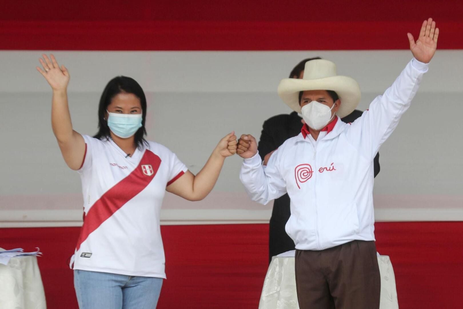 Keiko Fujimori y Pedro Castillo participaron de la segunda vuelta electoral del 2021.