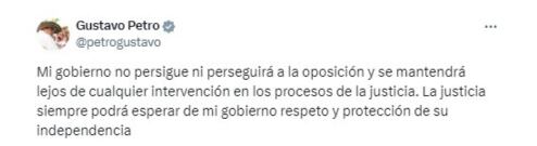 El presidente Petro se refirió a la acusación en contra de Álvaro Uribe - crédito captura de pantalla