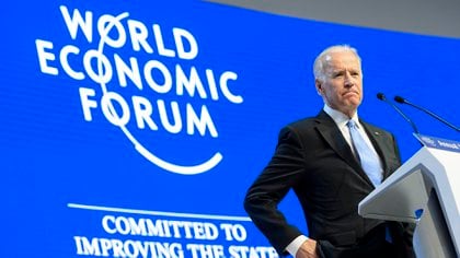 Biden en una edición pasada del Foro Económico Mundial (EFE)