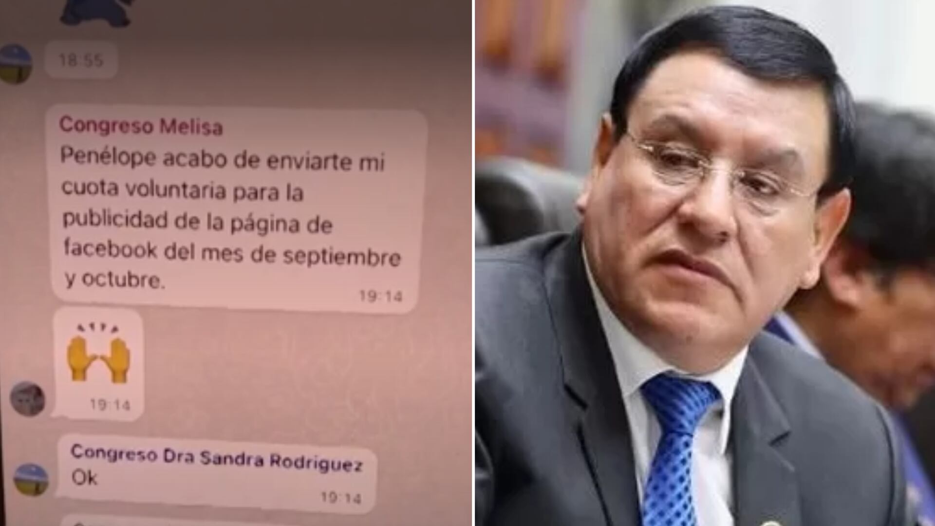 Los trabajadores del presidente del Parlamento habrían eliminado comentarios “ofensivos” en la página de Facebook de Soto. (Composición: Andina/Captura Cuarto poder)