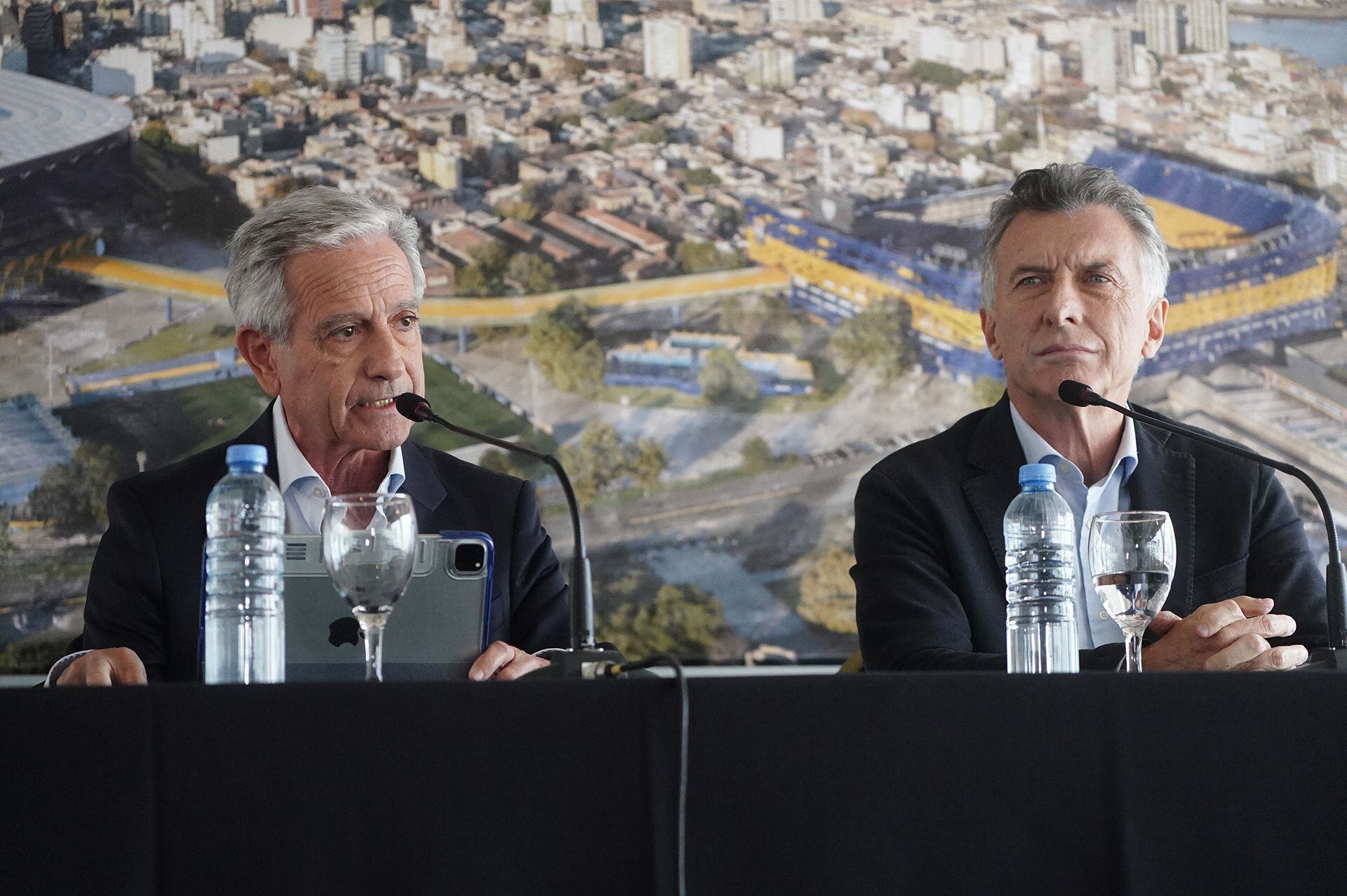 conferencia prensa Mauricio Macri Andres Ibarra Boca