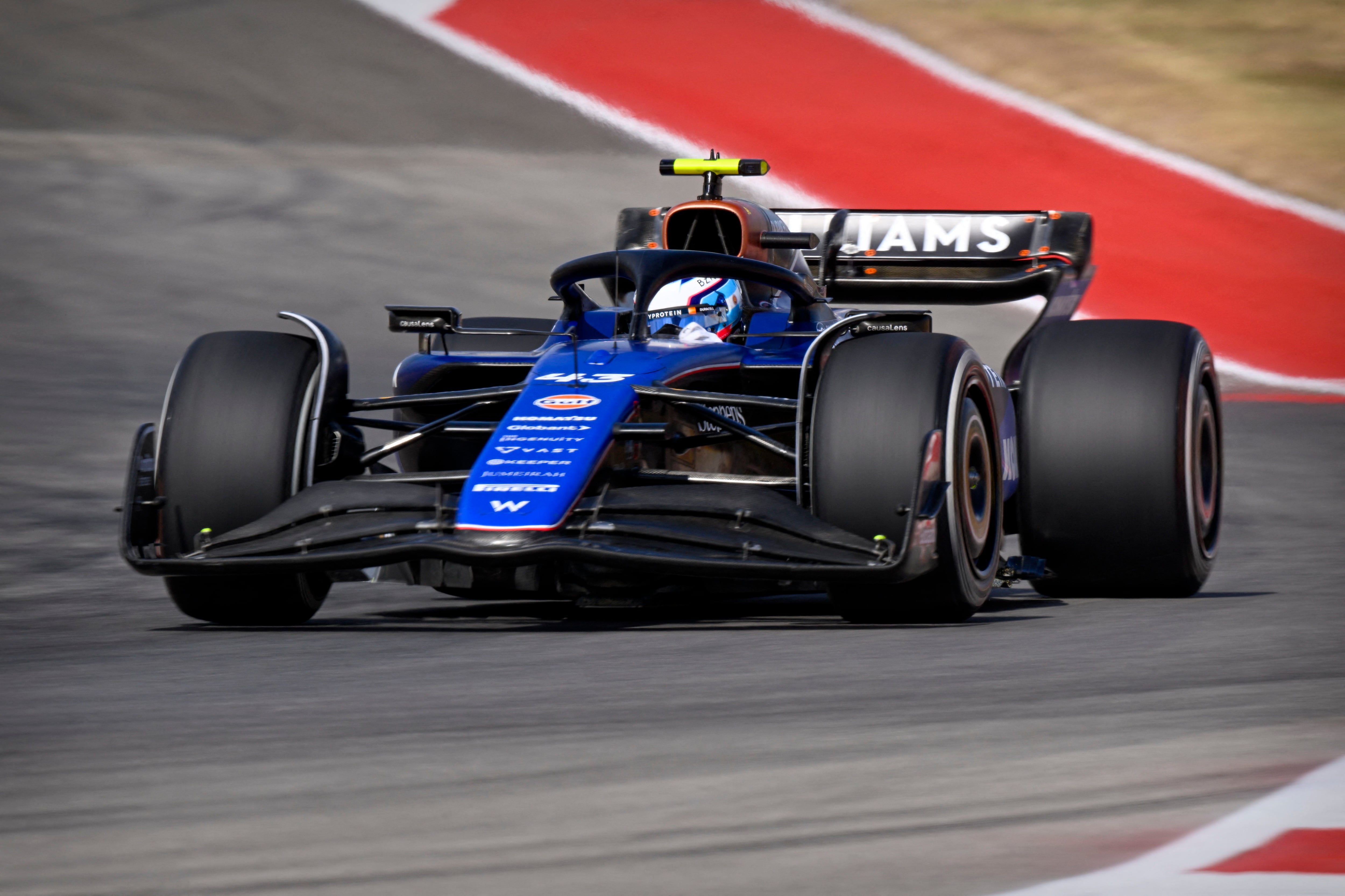 Franco Colapinto en el circuito de Austin, Texas (Jerome Miron-Imagn Images)