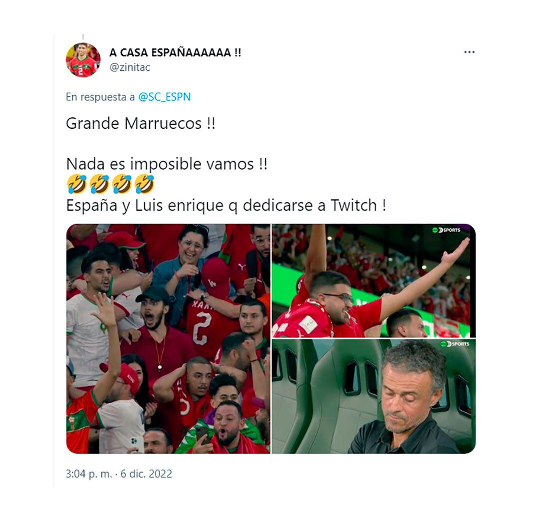 Os memes da eliminação da Espanha por Marrocos: 'El Loco' Hakimi, Luis  Enrique 'falador' e mais