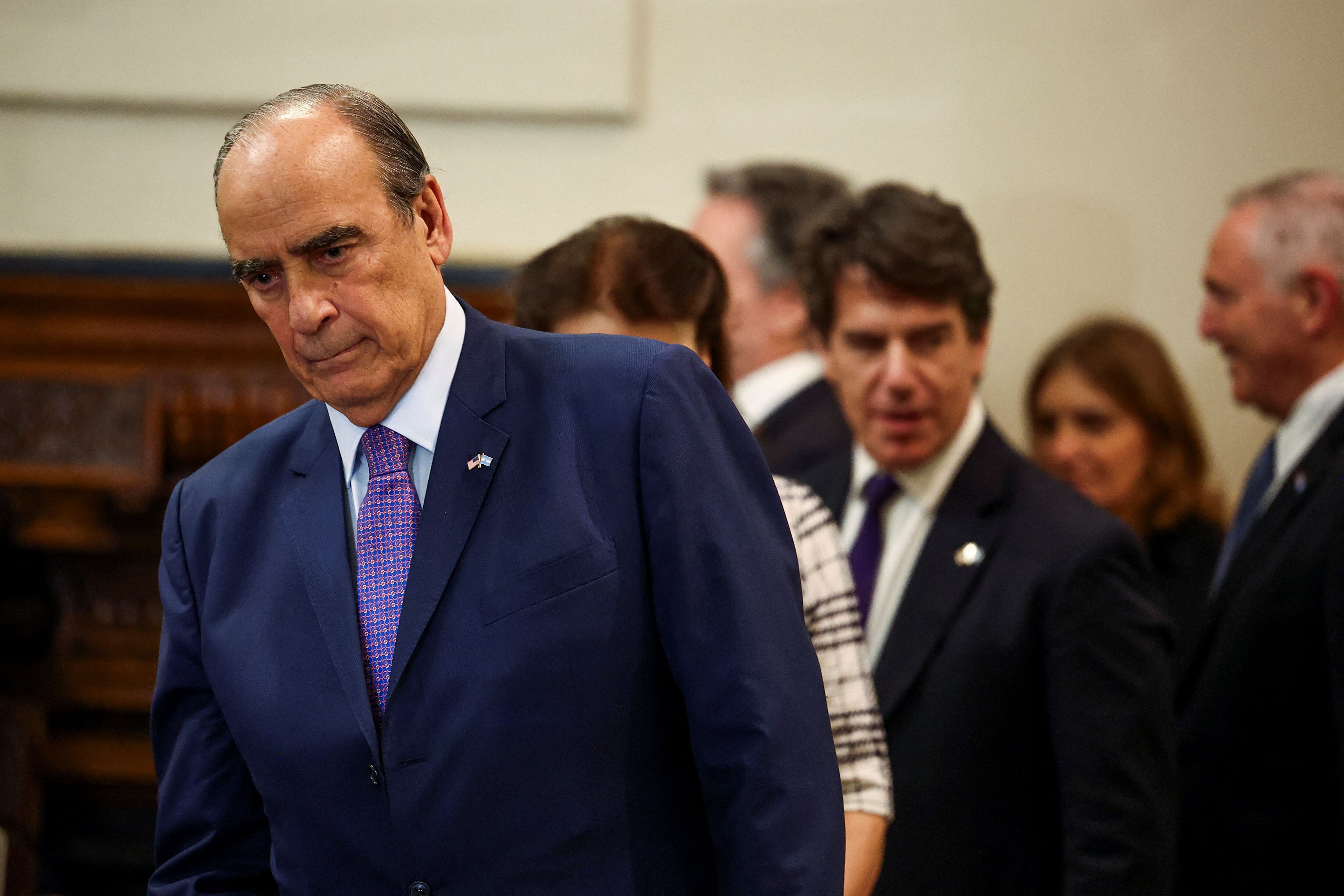 El ministro del Interior, Guillermo Francos, viaja a Salta a reunirse con gobernadores del norte en busca de acuerdos para la nueva Ley Ómnibus(REUTERS/Agustin Marcarian/Pool)