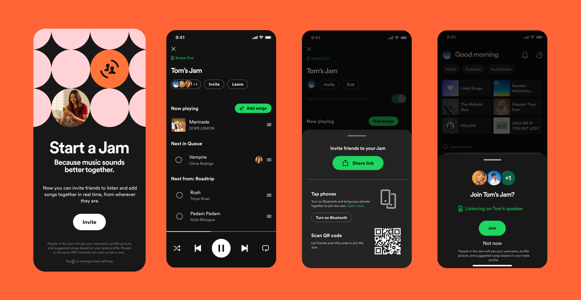 Jam se basa en algunas de las funciones sociales más populares de Spotify y las combina con su tecnología de personalización. (Spotify)