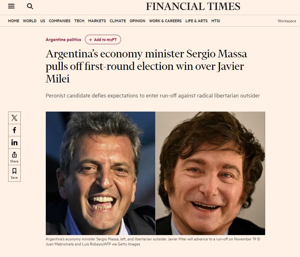 La nota del Financial Times