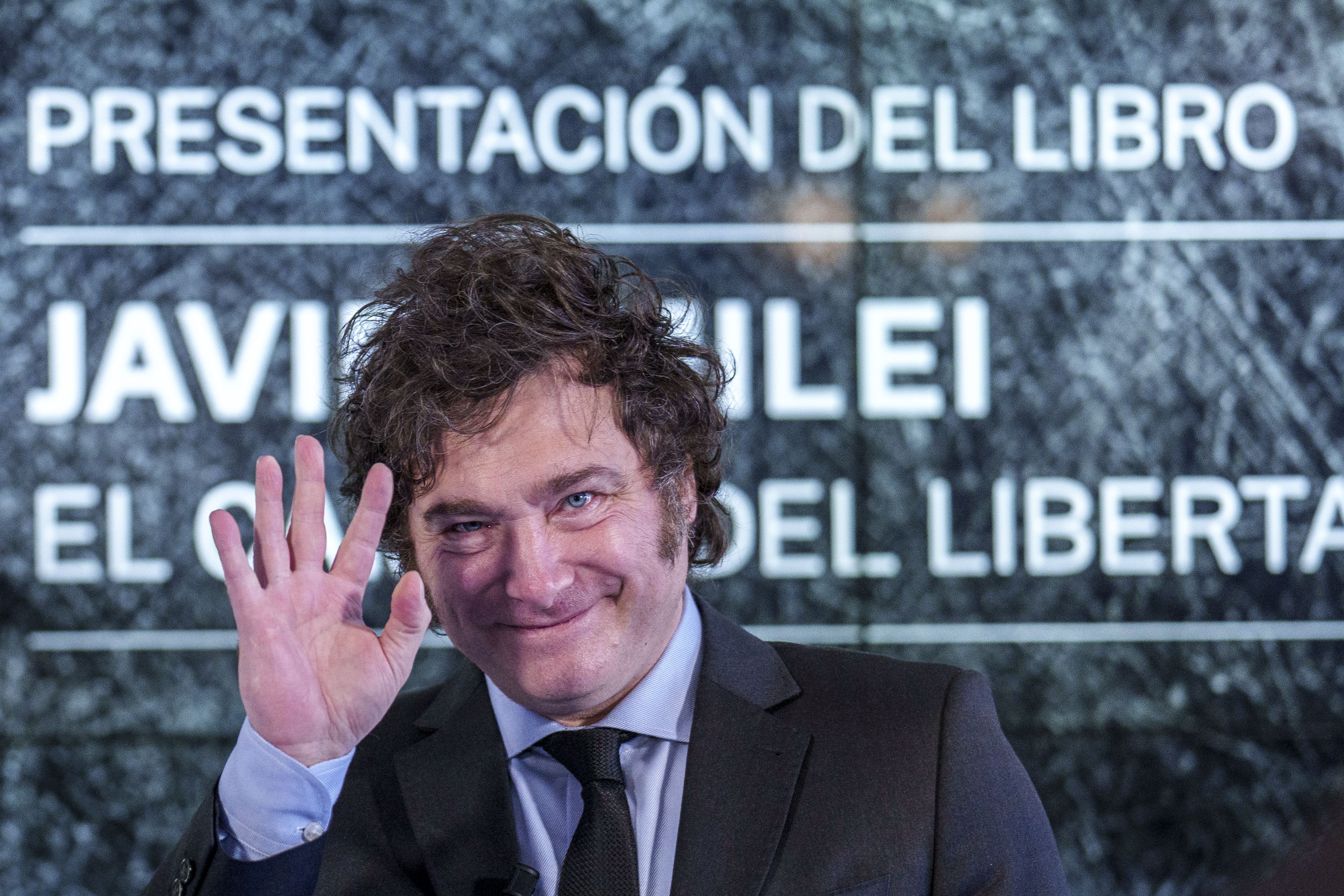 Milei presentó su libro "El camino del libertario" en Madrid, España, la semana pasada