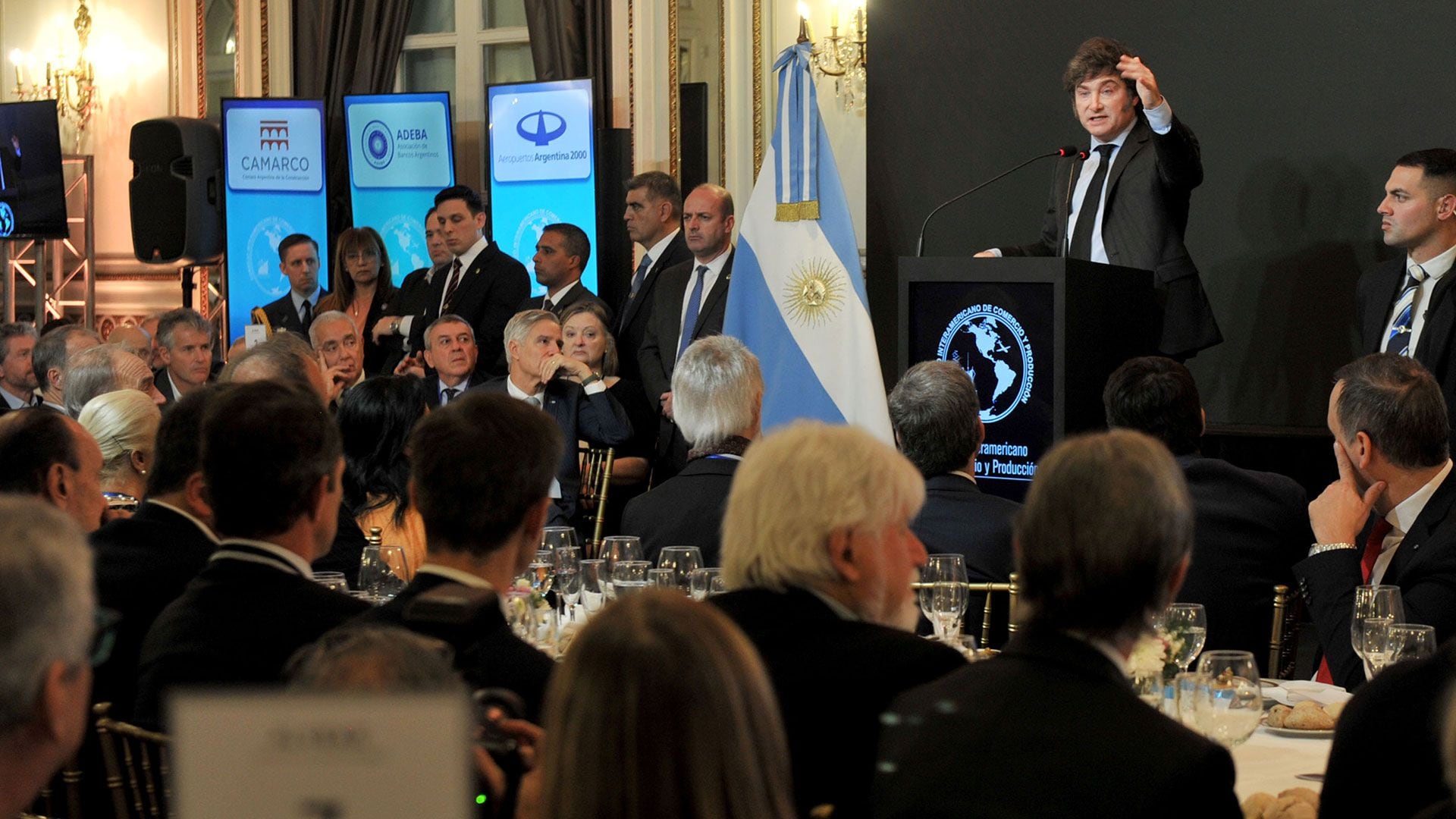 La visita de Javier Milei al tradicional almuerzo del CICyP