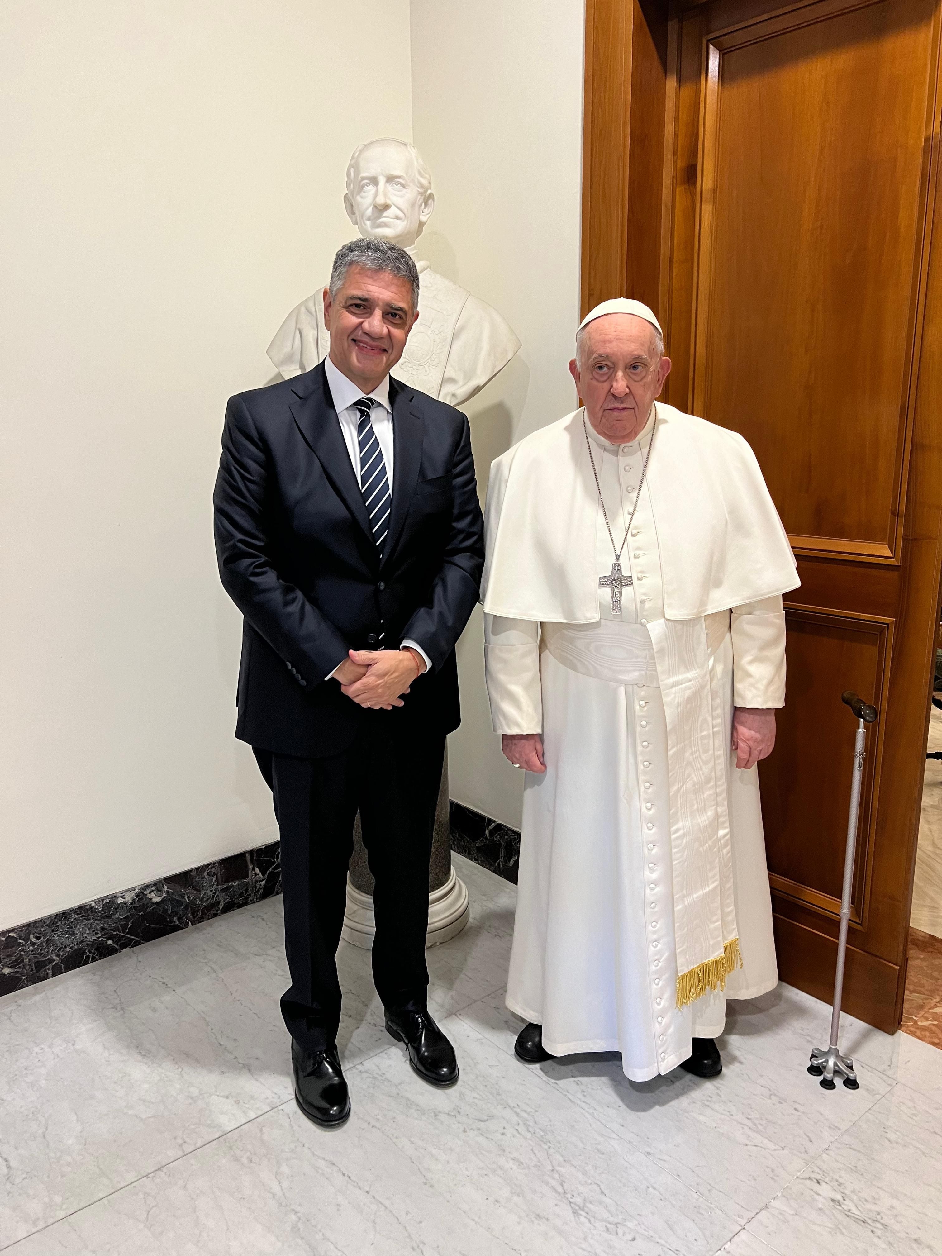 Jorge Macri con el Papa.