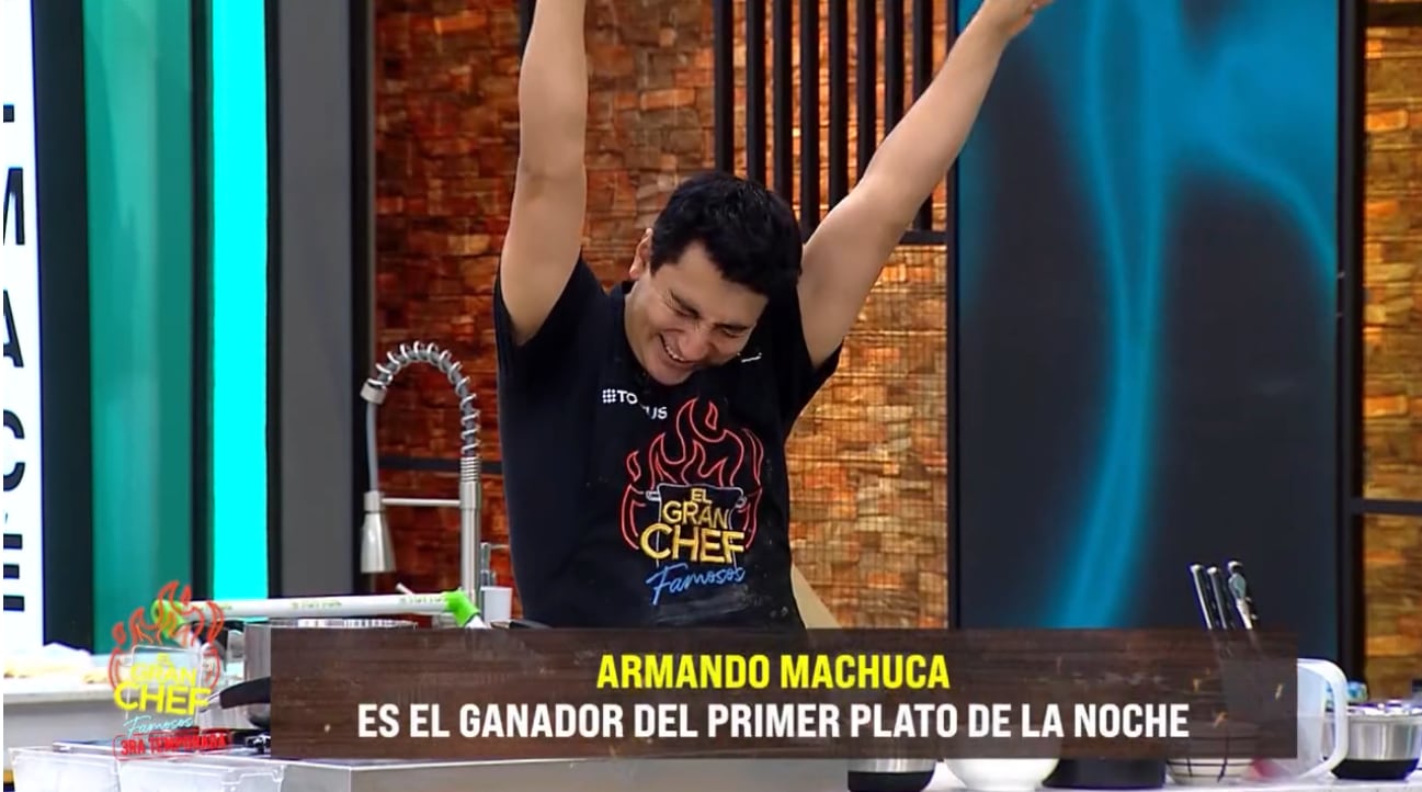Armando Machuca ganó el beneficio en El Gran Chef Famosos.