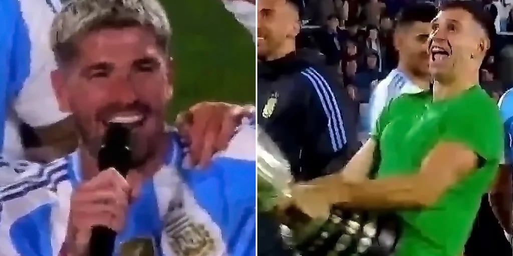 Bajo la batuta de De Paul, Argentina festejó la Copa América con los hinchas: la icónica pose de Dibu Martínez y burlas a Brasil