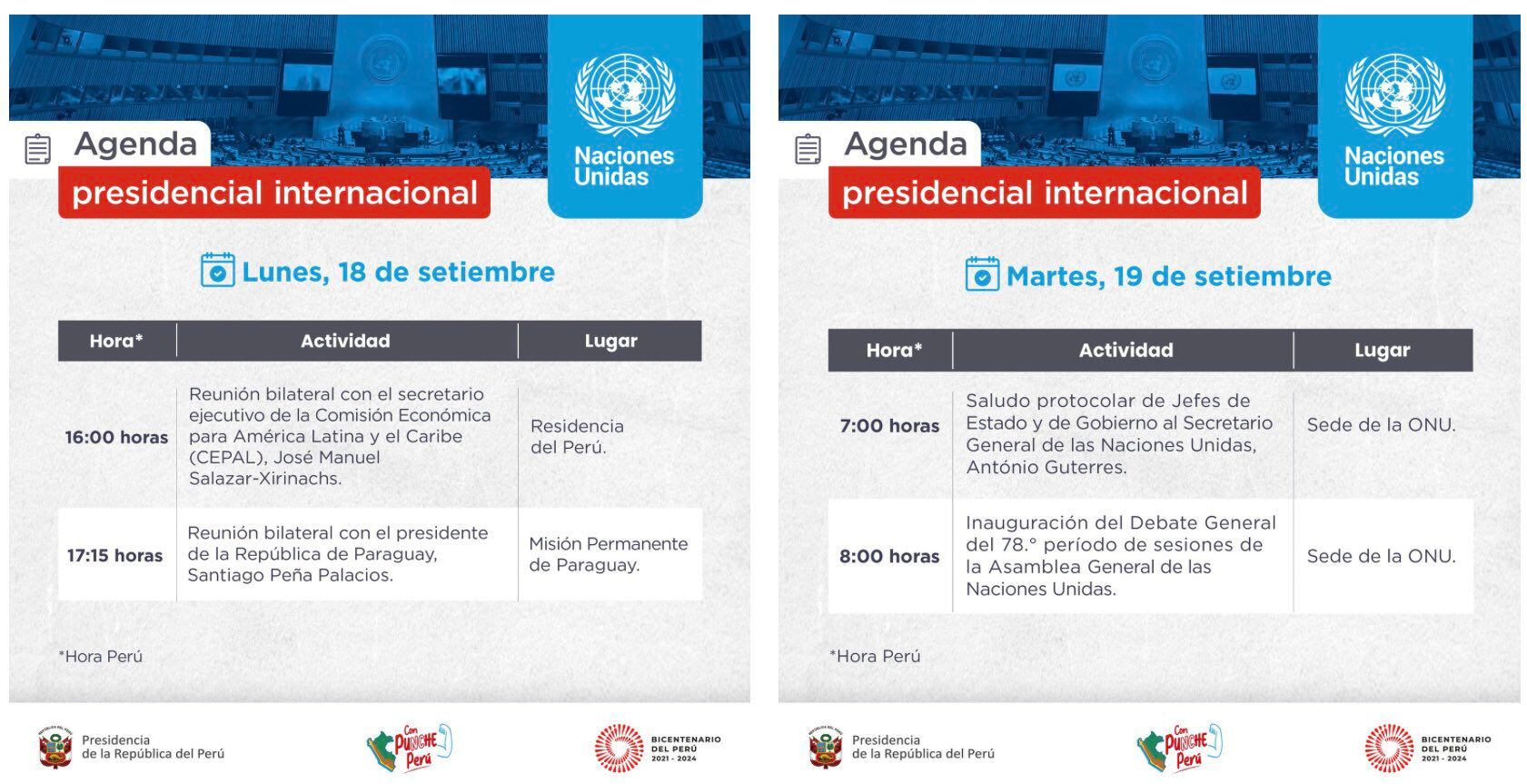 Agenda de Dina Boluarte es mínima en comparación a sus pares latinoamericanos. (Presidencia)