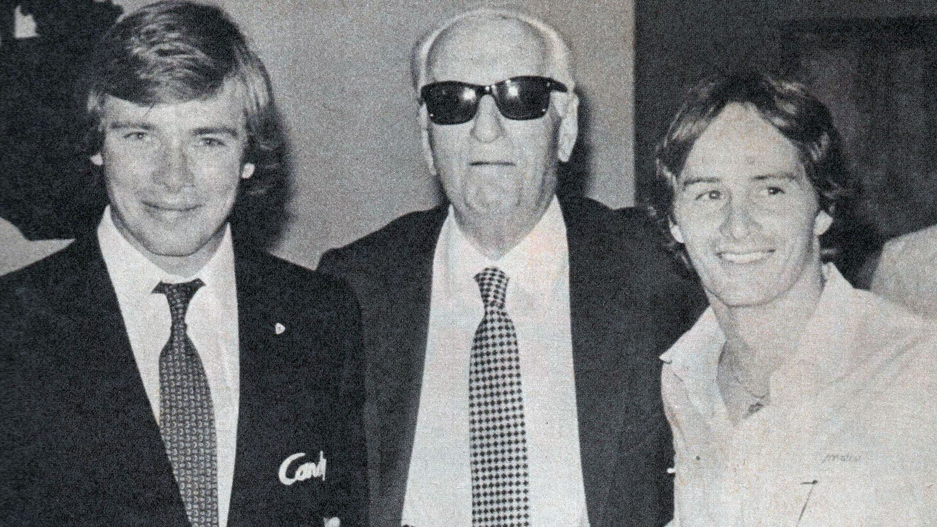 Enzo Ferrari con Villeneuve y Pironi - Archivo revista CORSA