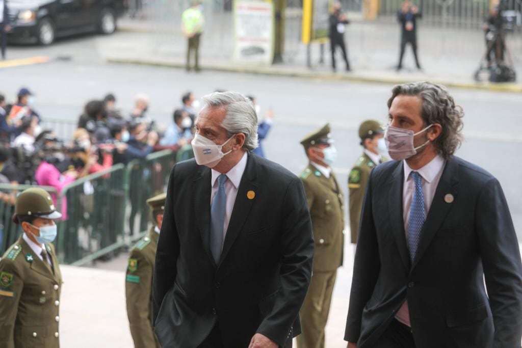 Alberto Fernandez au Congrès chilien - Santiago Cafiero